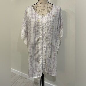 Surf Gypsy Purple and White Swim Coverup